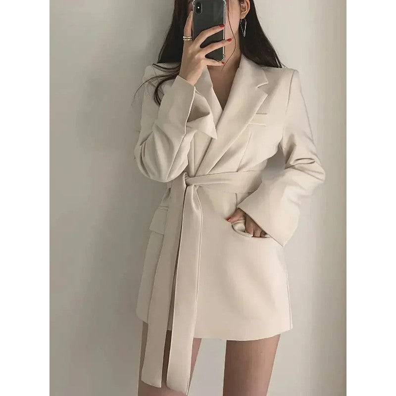 Blazer Robe Femme - Coupe ajustée avec ceinture