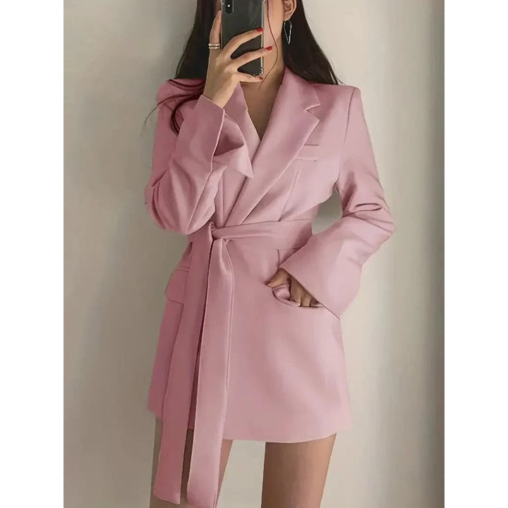 Blazer Robe Femme - Coupe ajustée avec ceinture