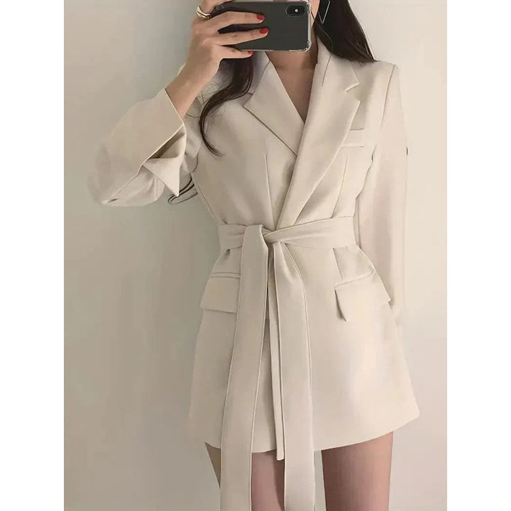 Blazer Robe Femme - Coupe ajustée avec ceinture