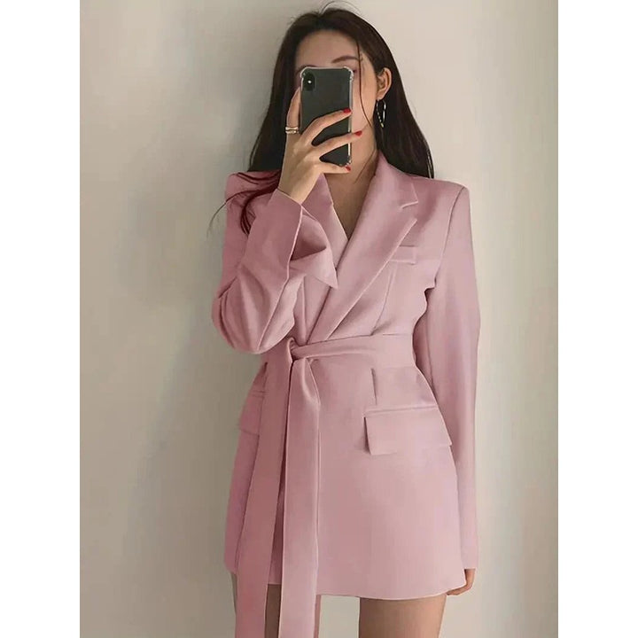 Blazer Robe Femme - Coupe ajustée avec ceinture