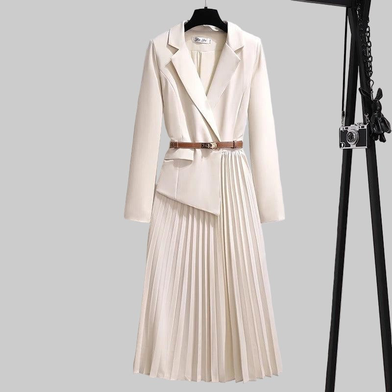Blazer robe pour femme - Encolure en V avec ceinture