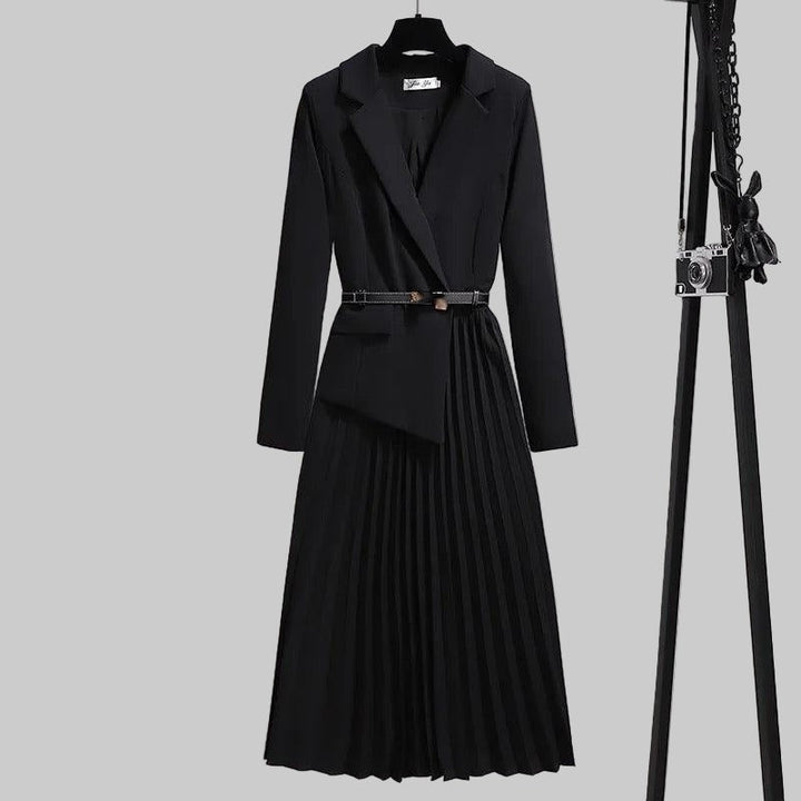 Blazer robe pour femme - Encolure en V avec ceinture
