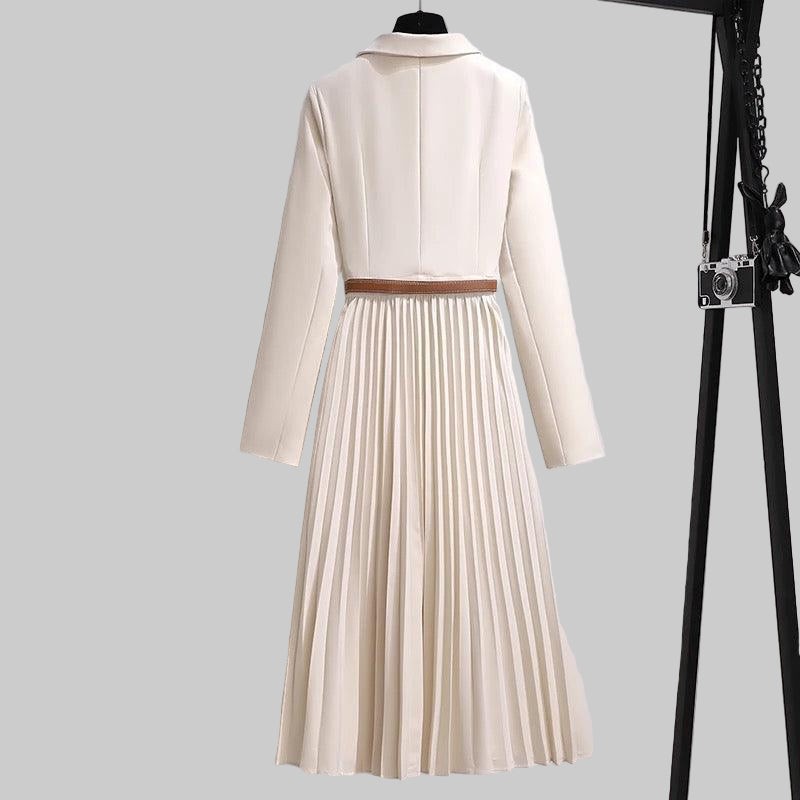 Blazer robe pour femme - Encolure en V avec ceinture
