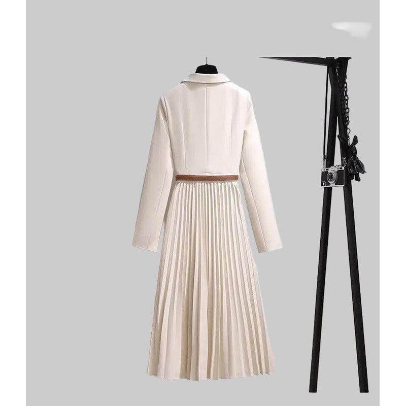 Blazer robe pour femme - Encolure en V avec ceinture