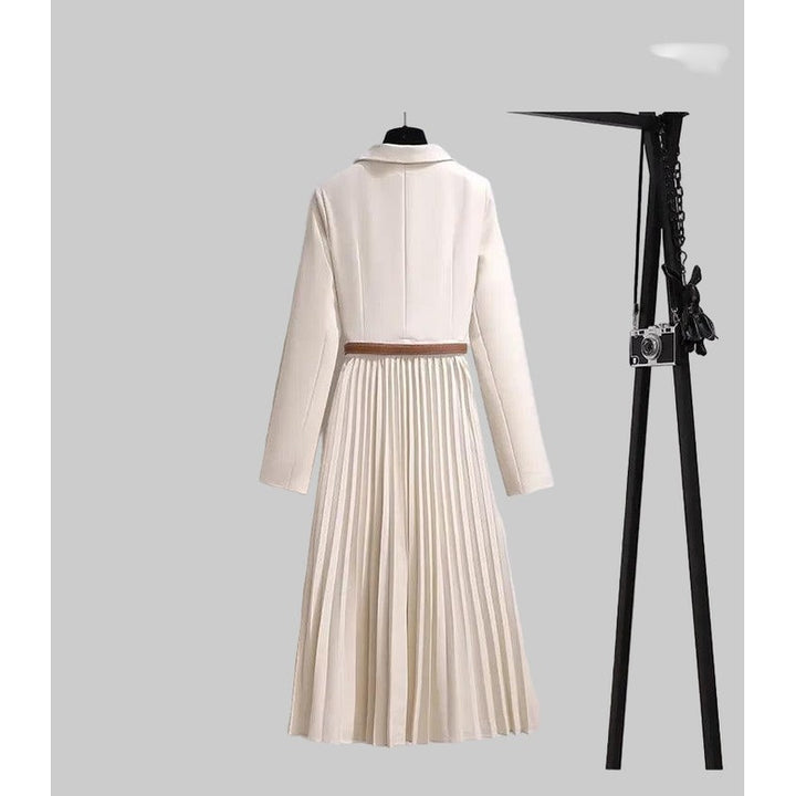Blazer robe pour femme - Encolure en V avec ceinture