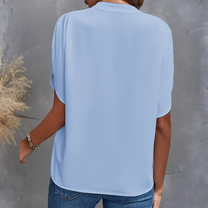 Blouse femme à encolure en V - Manches courtes