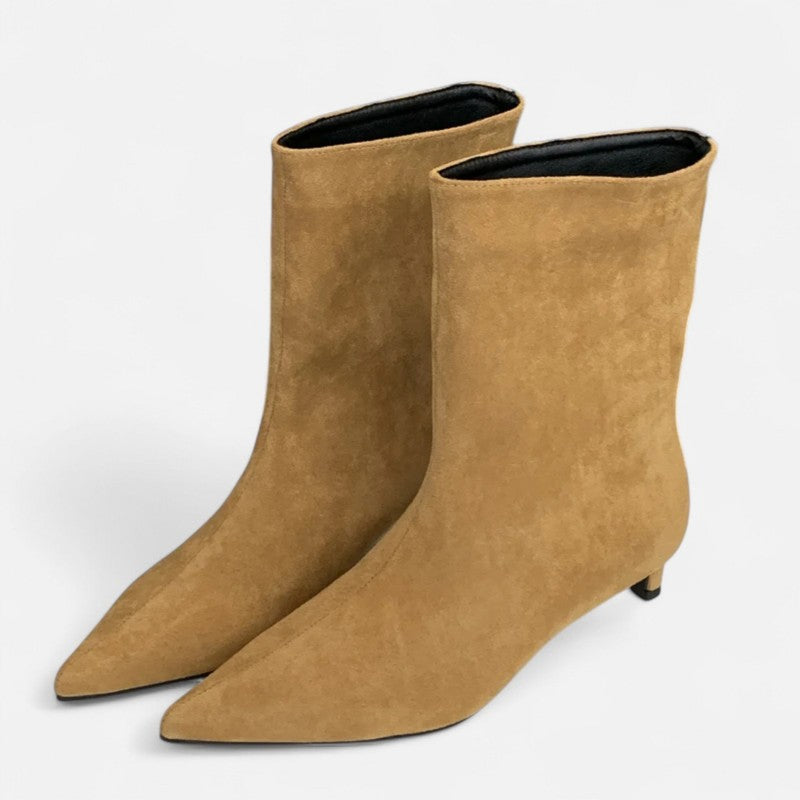 Bottes femme à bout pointu et petit talon - Modèle cheville