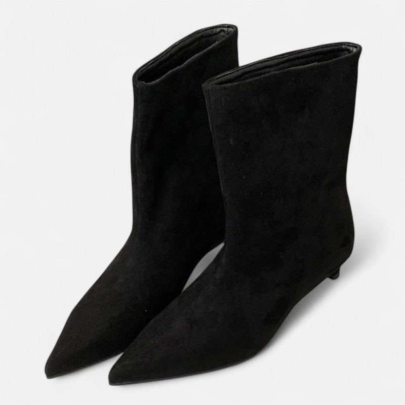 Bottes femme à bout pointu et petit talon - Modèle cheville