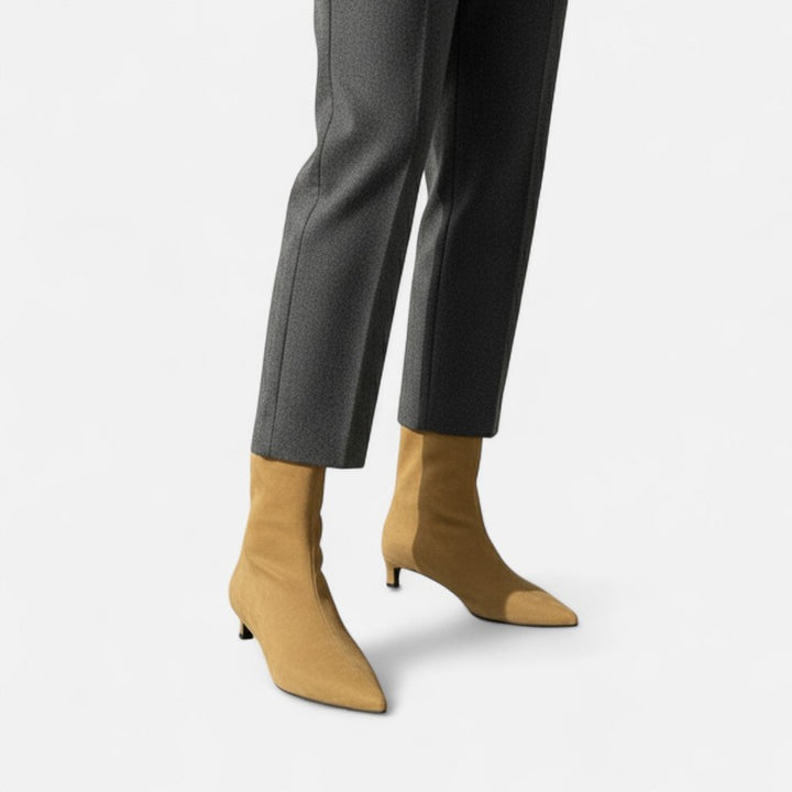 Bottes femme à bout pointu et petit talon - Modèle cheville