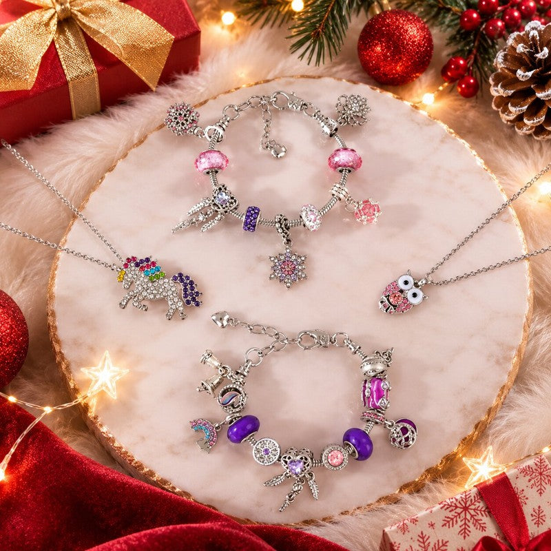 Calendrier de l'Avent bijoux à breloques - 24 compartiments