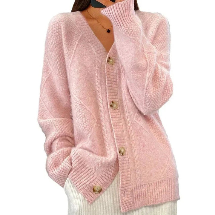 Cardigan femme à col en V - Finition boutonnée