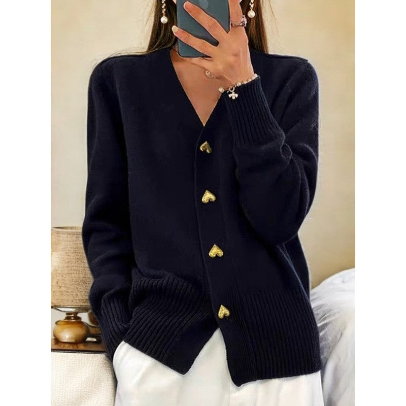 Cardigan femme à col en V - Manches longues
