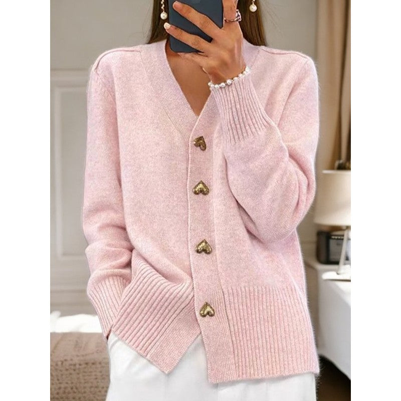 Cardigan femme à col en V - Manches longues