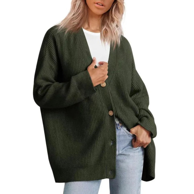 Cardigan femme à col V - Coupe oversize