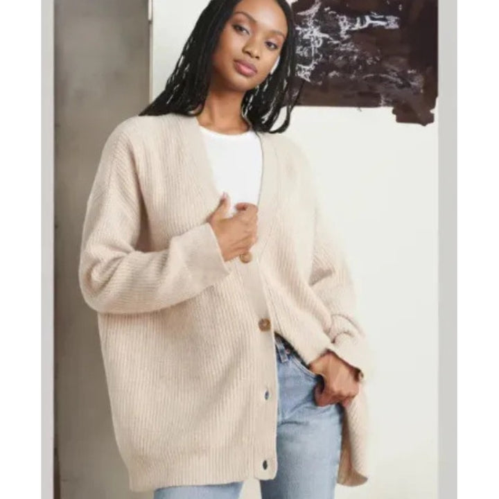 Cardigan femme à col V - Coupe oversize