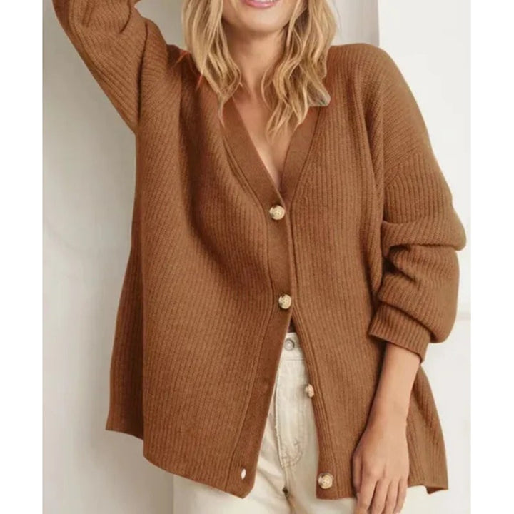 Cardigan femme à col V - Coupe oversize
