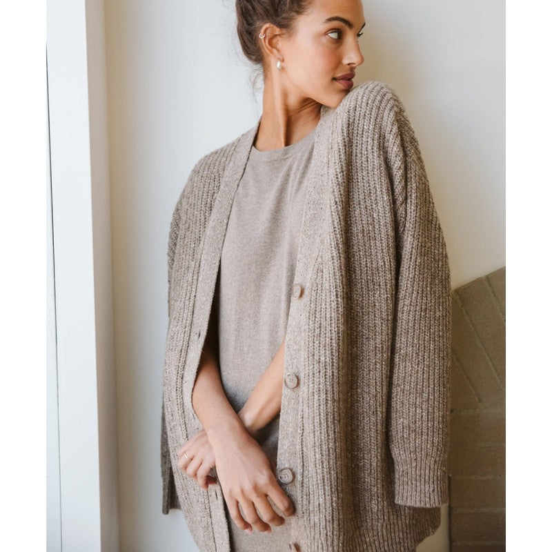 Cardigan femme à col V - Coupe oversize