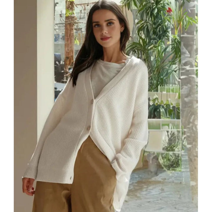 Cardigan femme à col V - Coupe oversize