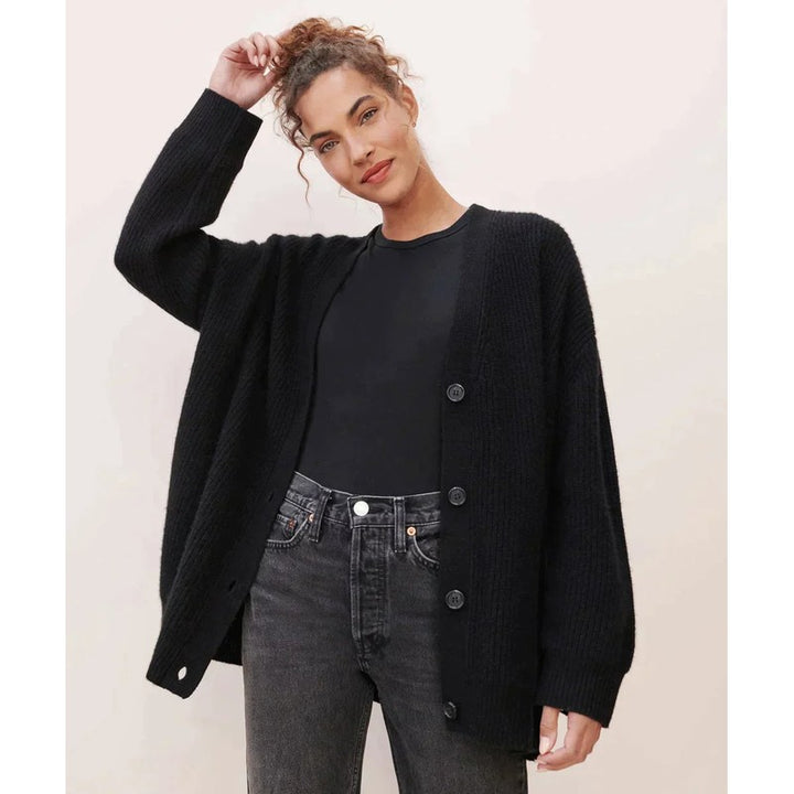 Cardigan femme à col V - Coupe oversize
