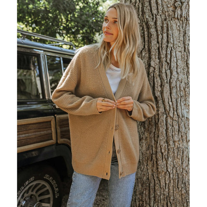Cardigan femme à col V - Coupe oversize