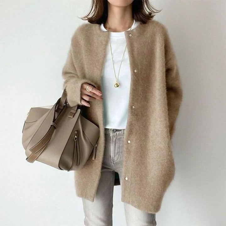 Cardigan femme long - Coupe légèrement oversize