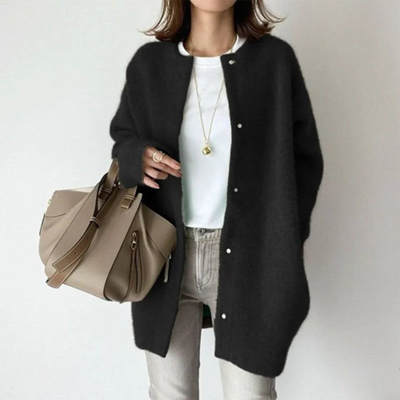 Cardigan femme long - Coupe légèrement oversize