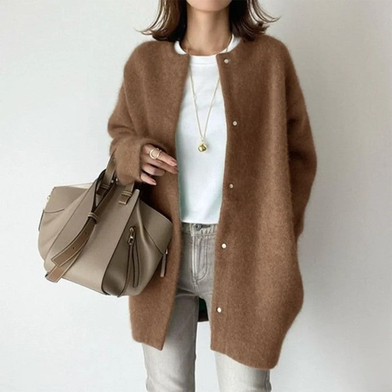 Cardigan femme long - Coupe légèrement oversize