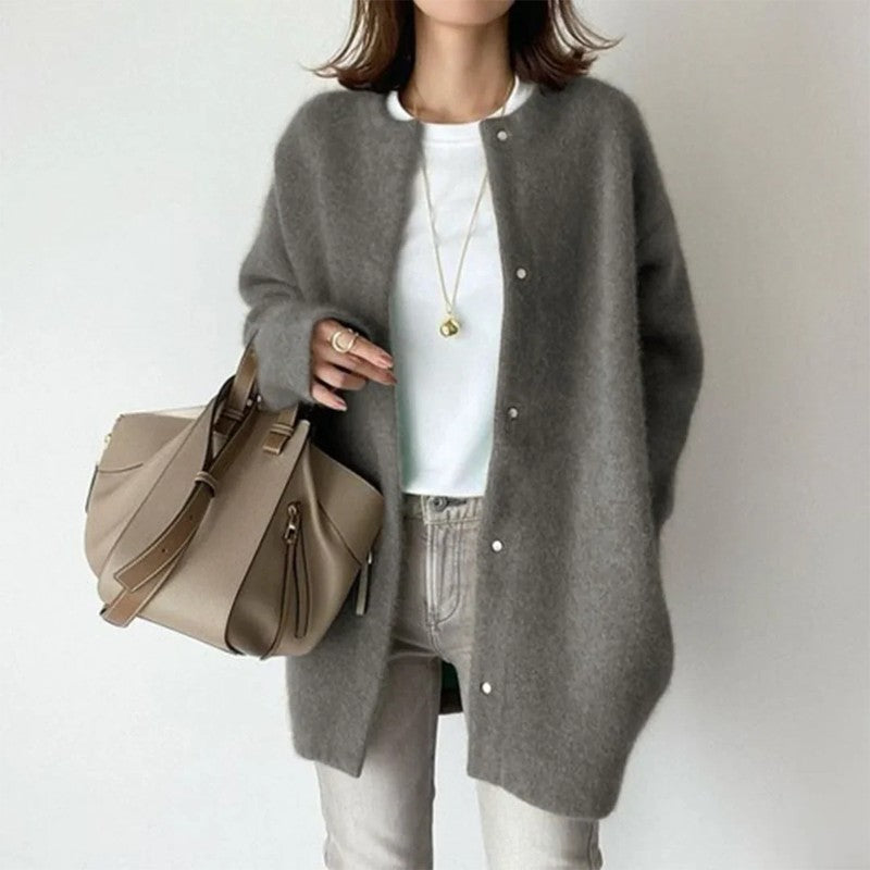 Cardigan femme long - Coupe légèrement oversize