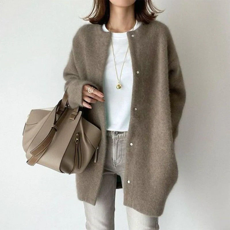 Cardigan femme long - Coupe légèrement oversize
