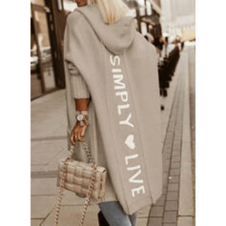 Cardigan long à capuche - Coupe ample et longueur genou