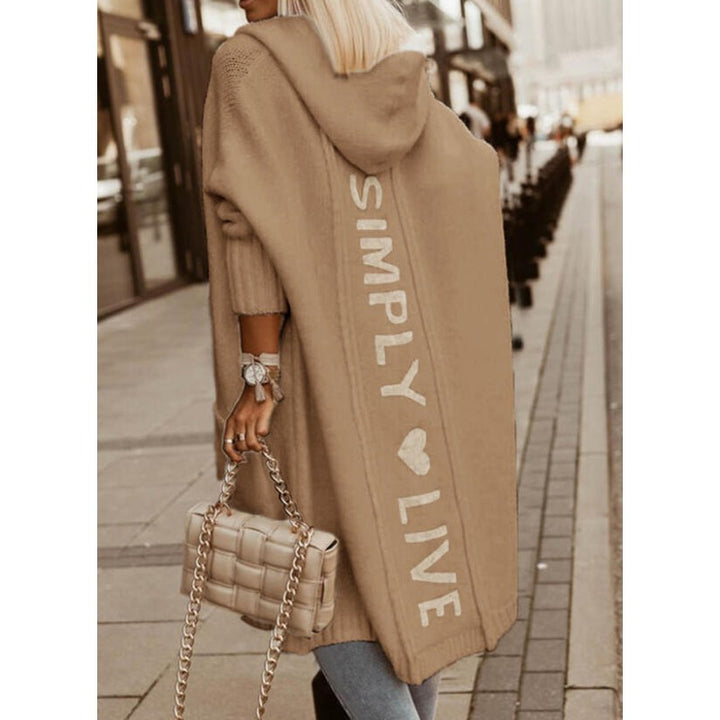 Cardigan long à capuche - Coupe ample et longueur genou