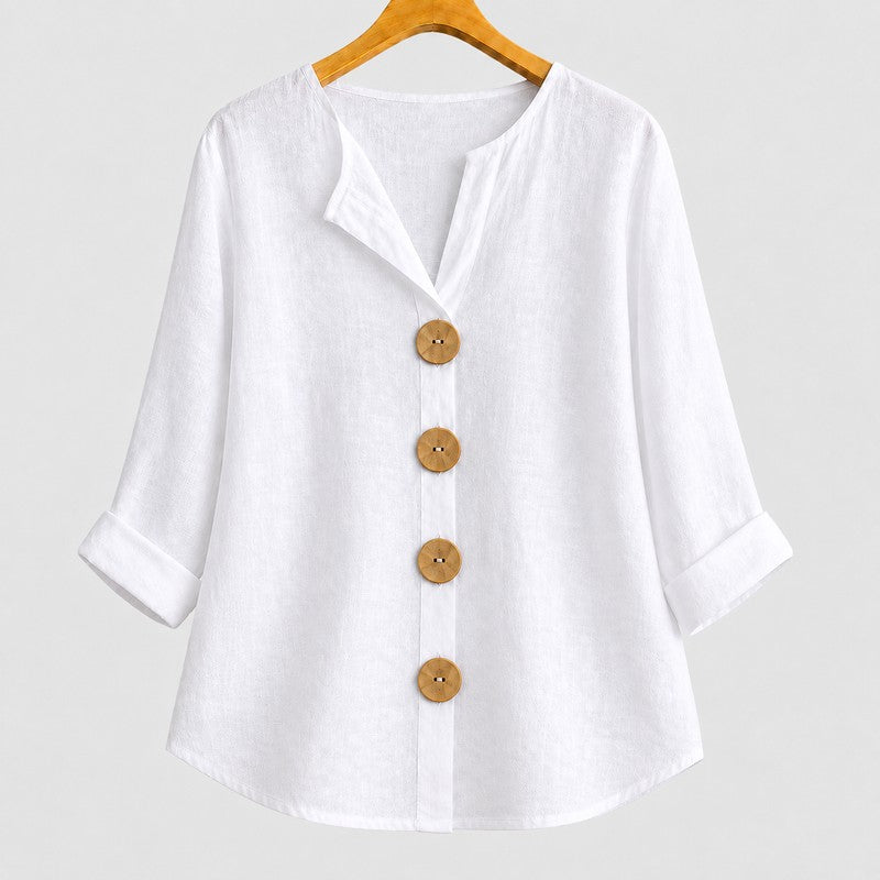 Chemisier Femme à Boutons - Col V