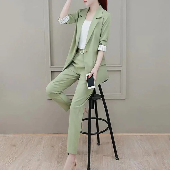 Ensemble Trois Pièces Femme Blazer Cintré et Pantalon