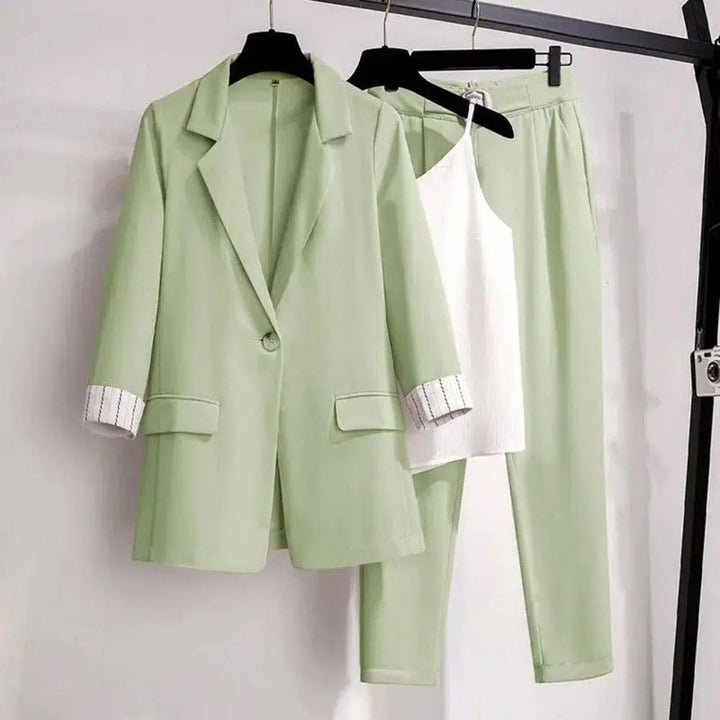 Ensemble Trois Pièces Femme Blazer Cintré et Pantalon