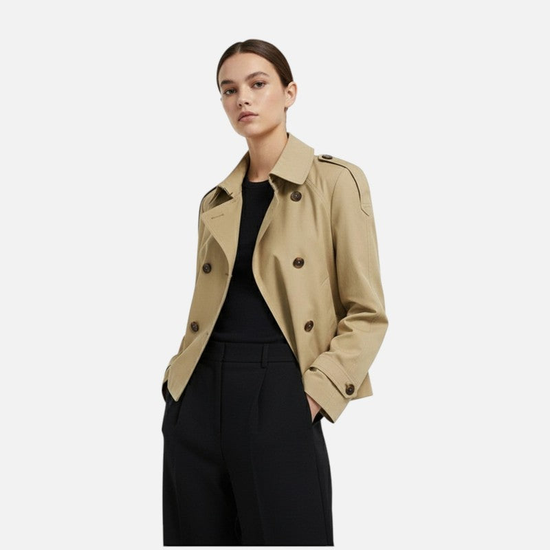 Manteau court ceinturé femme - Trois coloris