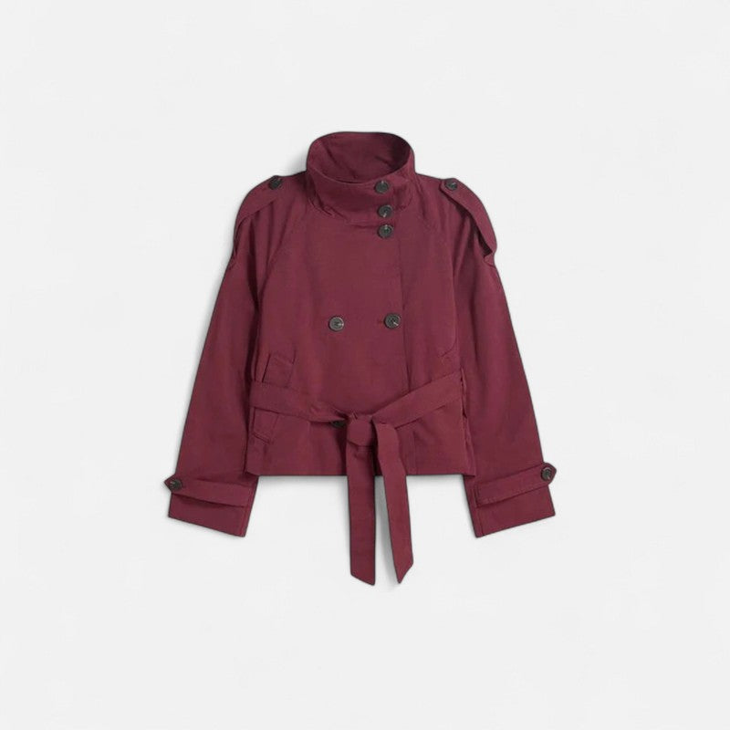 Manteau court ceinturé femme - Trois coloris