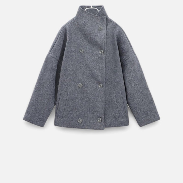 Manteau court oversize pour femme - Col structuré