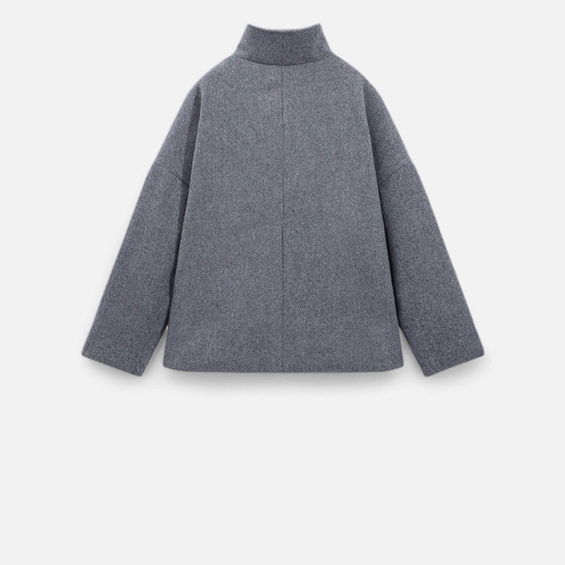 Manteau court oversize pour femme - Col structuré