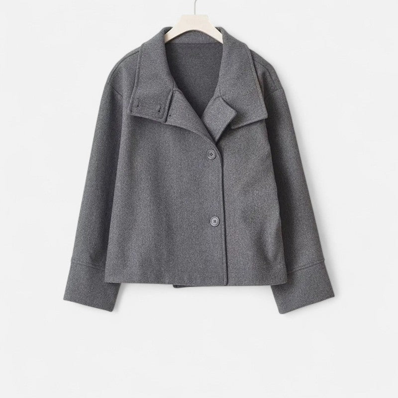 Manteau court oversize pour femme - Col structuré