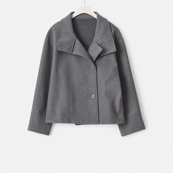 Manteau court oversize pour femme - Col structuré