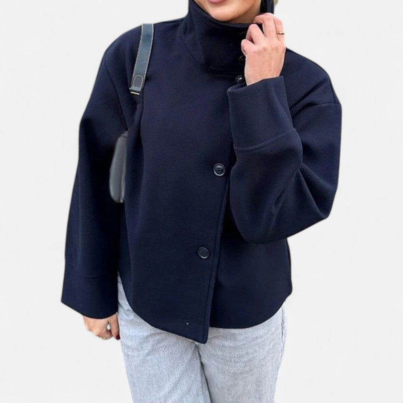 Manteau court oversize pour femme - Col structuré