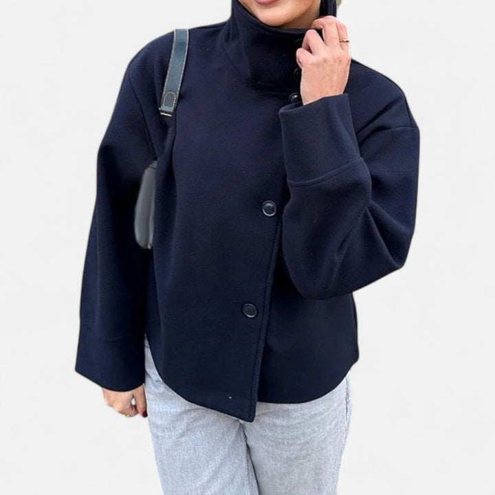 Manteau court oversize pour femme - Col structuré