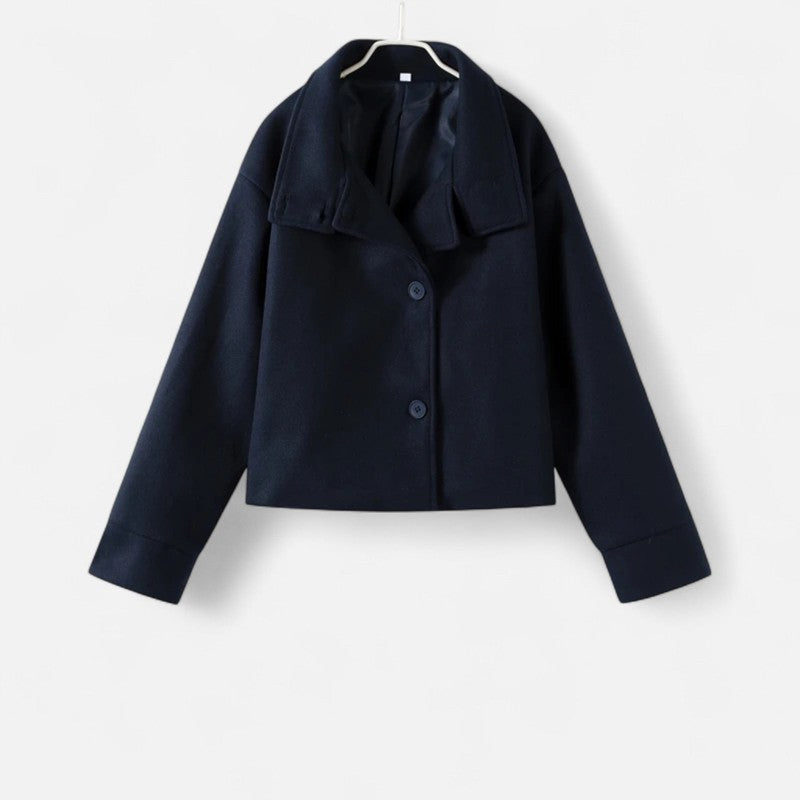 Manteau court oversize pour femme - Col structuré