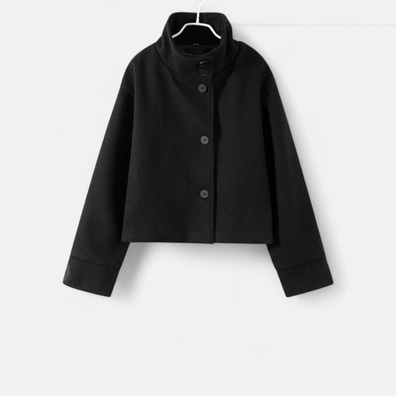 Manteau court oversize pour femme - Col structuré