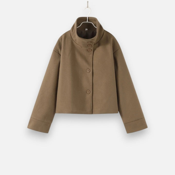 Manteau court oversize pour femme - Col structuré