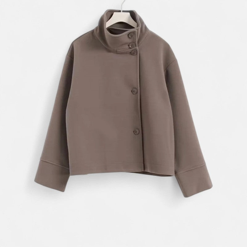 Manteau court oversize pour femme - Col structuré