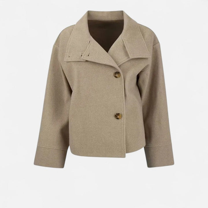 Manteau court oversize pour femme - Col structuré
