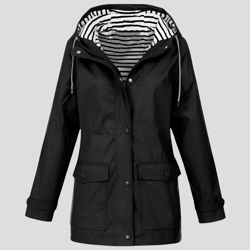 Manteau imperméable femme à capuche - Coupe ajustée
