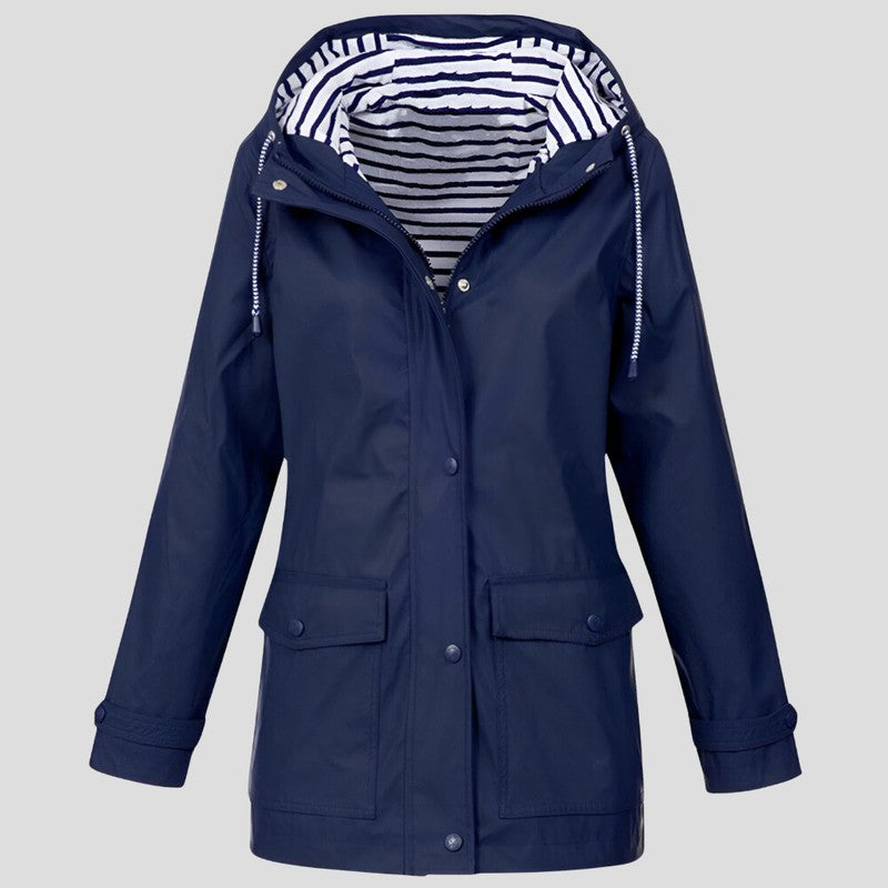Manteau imperméable femme à capuche - Coupe ajustée