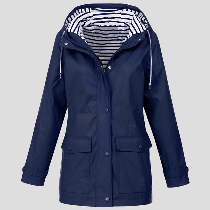 Manteau imperméable femme à capuche - Coupe ajustée